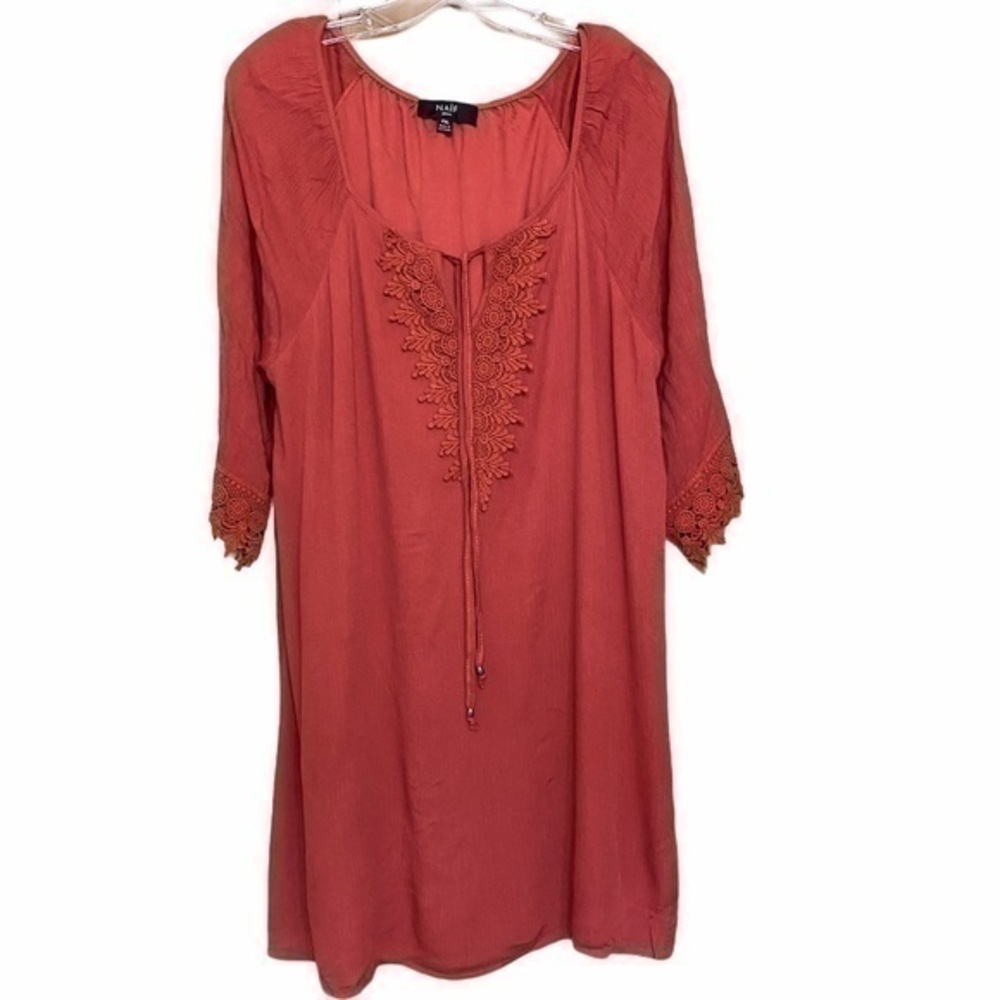 Naif Petite Burnt Orange Tunic Blouse Size PXL
